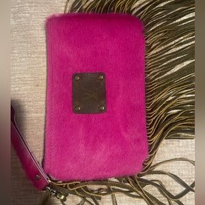 Upcycled LV large wrislet brand new by keep it gypsy pink
